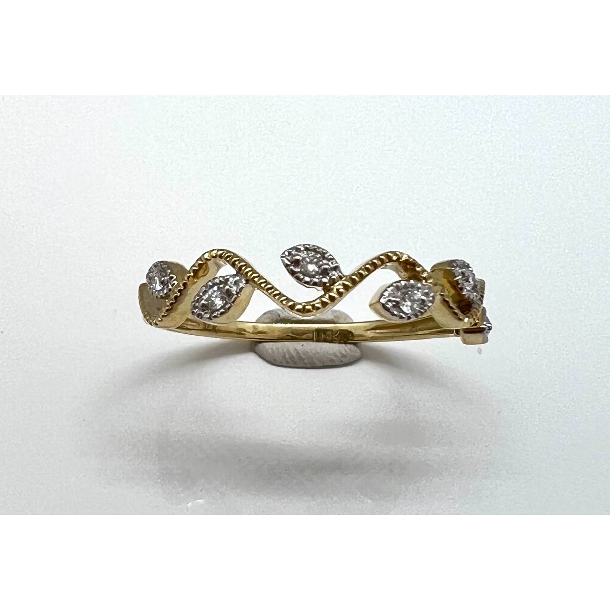 GEEL GOUDEN DAMES RING VINTAGELOOK