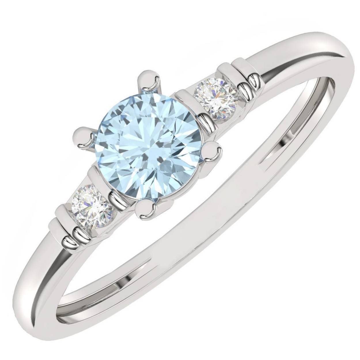 14 Krt WGD Ring 2-0.08 H SI/1-0.61 Swiss Bl.Topaas