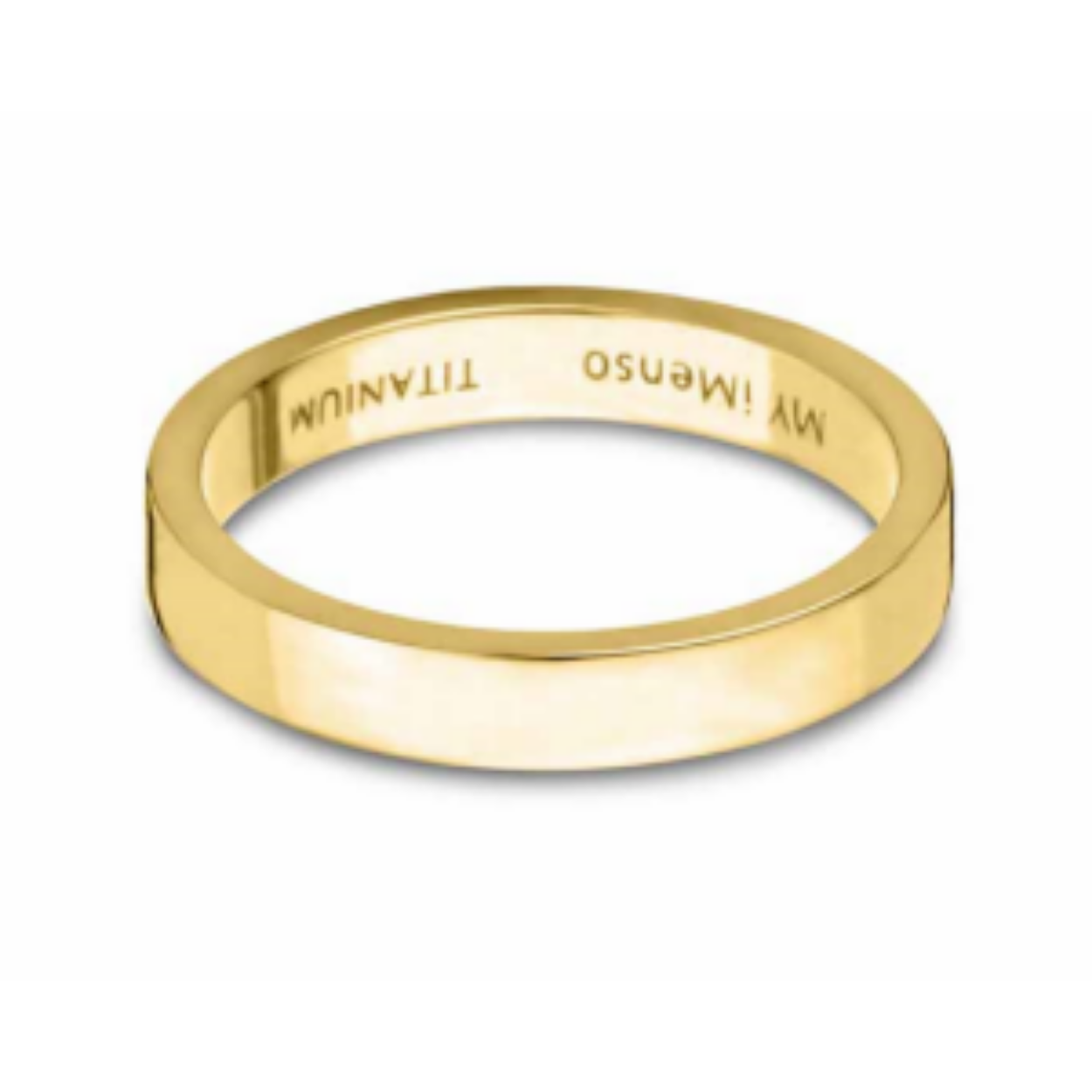 MY iMenso ring 4mm titanium (titanium/ip-gold) size 60 mt 19