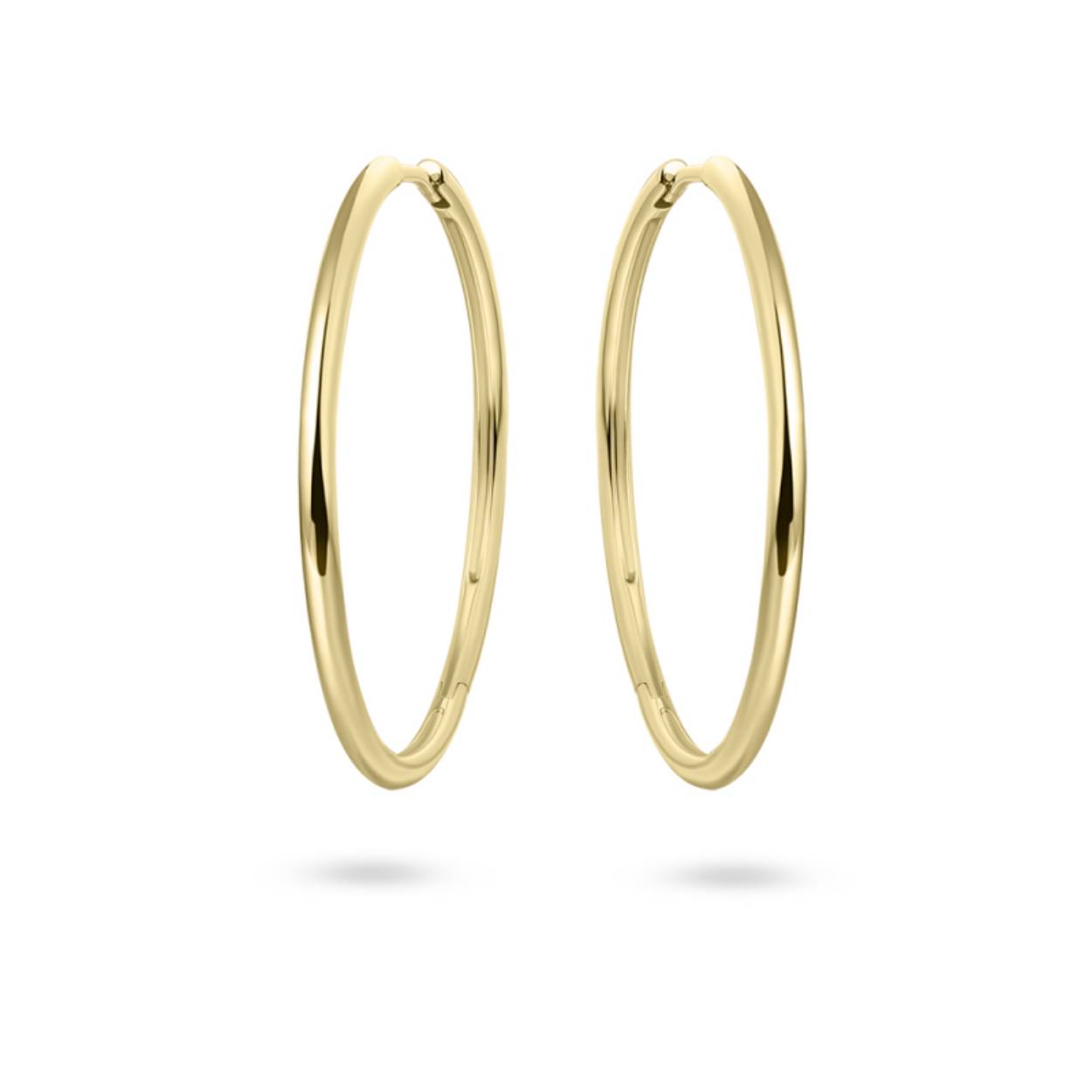 Gisser Jewels Maxi Hoops | Polished | 14k Gold |30mm