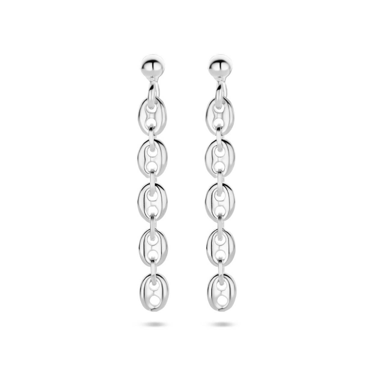 Gerhodineerd 925 zilveren oorhangers met een totale hoogte van 33mm.
