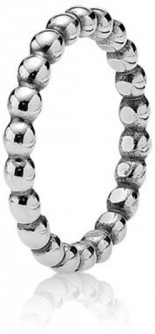 zilver ring met bolletjes