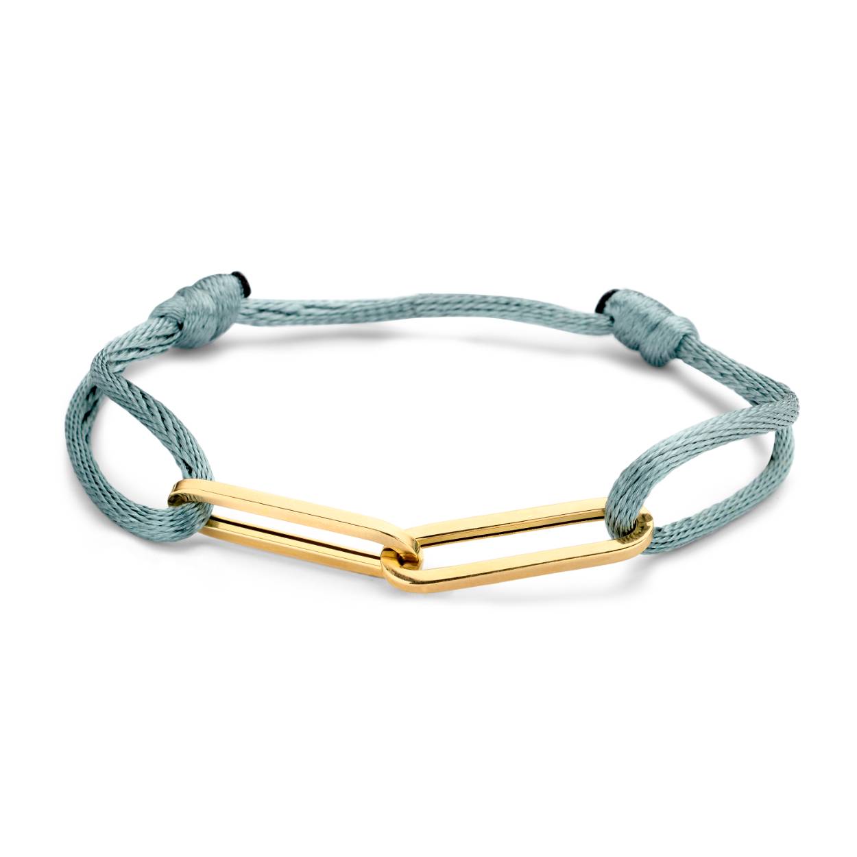 bracelet 2 links geel goud Men 
