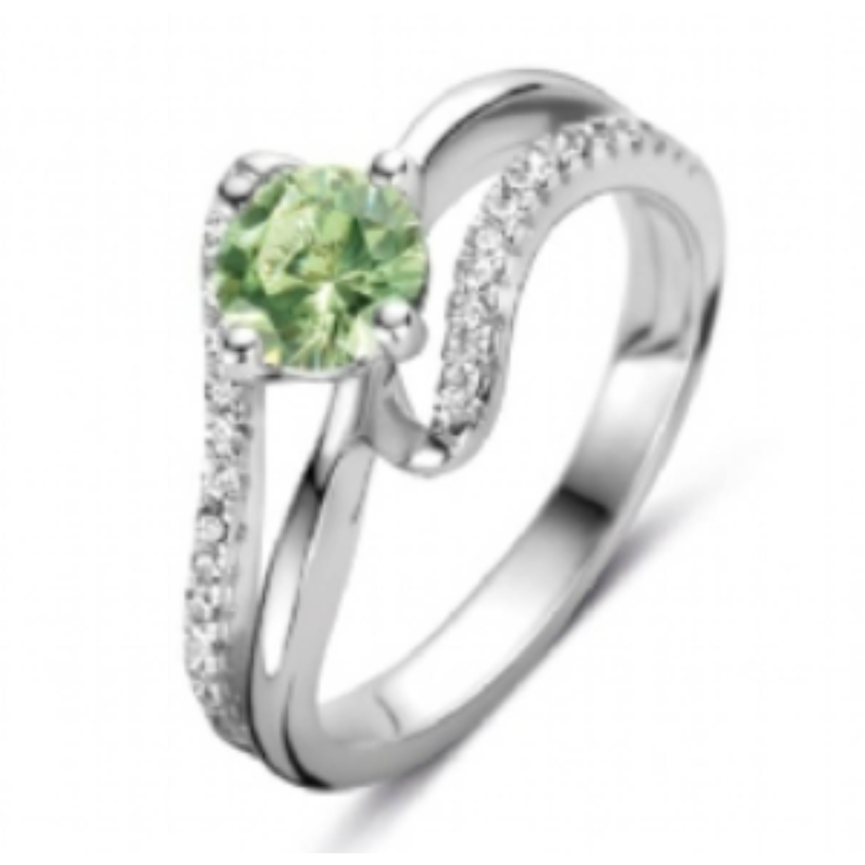 Rosa di luca ring met groene steen