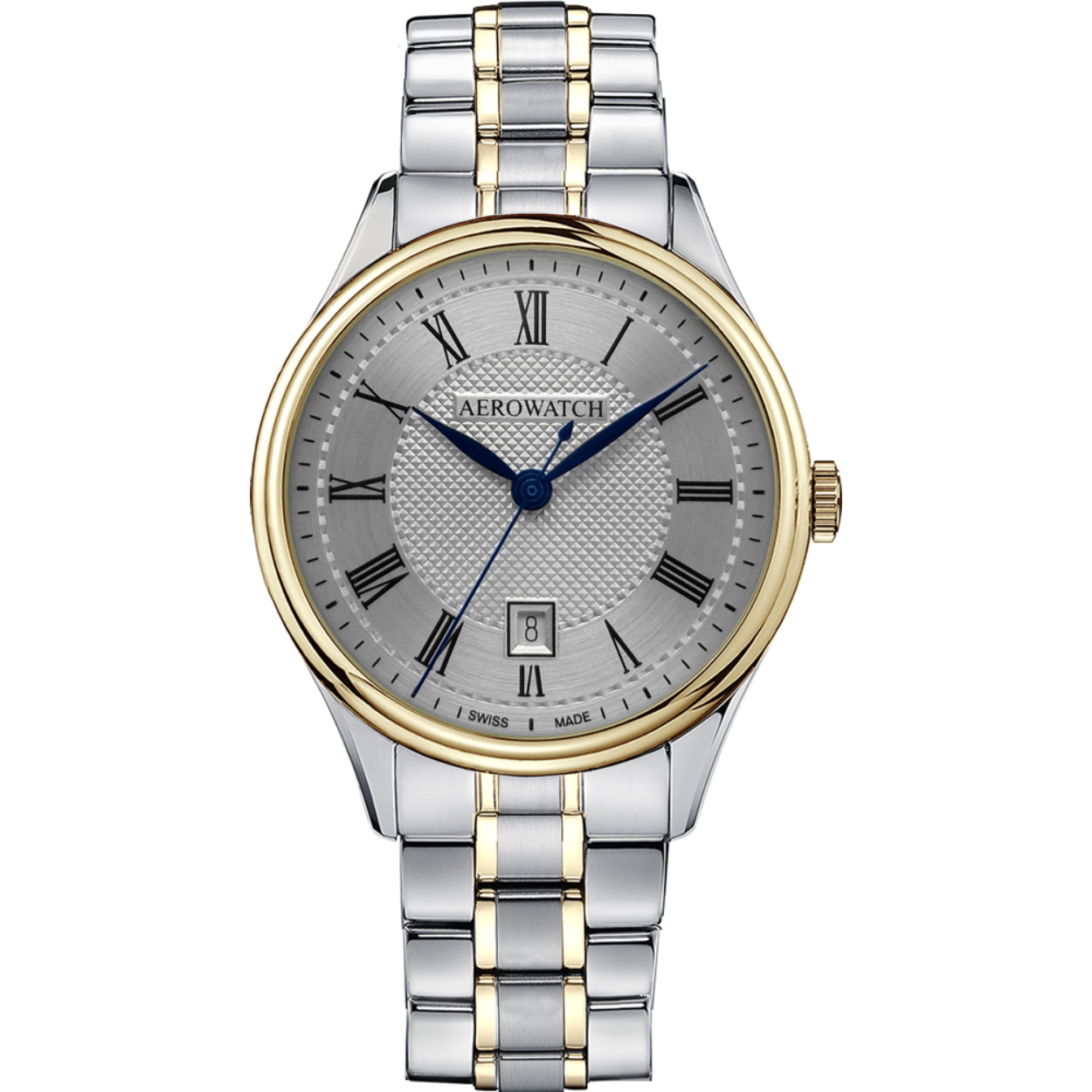 De Aerowatch Les Grandes Classiques is een horloge met een klassiek design dat de pols van stijlbewuste trendsetters siert en de tijd vakkundig combineert met precisie en betrouwbaarheid. Dit dameshorloge is gemaakt van roestvrij staal en heeft een diameter van 31 mm. De klassieke sunburst-wijzerplaat biedt een datumweergave op 6 uur. Dankzij de symmetrische en heldere vormgeving van de wijzerplaat leidt niets af van de tijd. Een krasbestendig en antireflecterend saffierglas beschermt het horloge tegen krassen en verwondingen. De hoogwaardige armband past zich perfect aan uw pols aan en zorgt voor een hoog draagcomfort en een veilige grip. De heldere vormgeving en elegante stijl van de Les Grandes Classiques maken dit horloge begeerlijk.31
