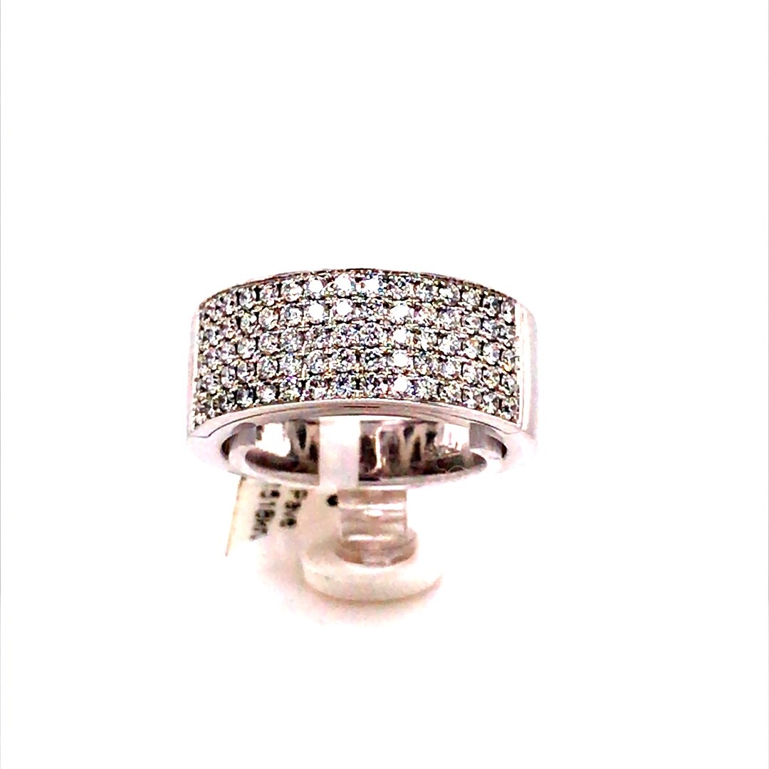 Rivoir 18krt witgouden ring met diamant