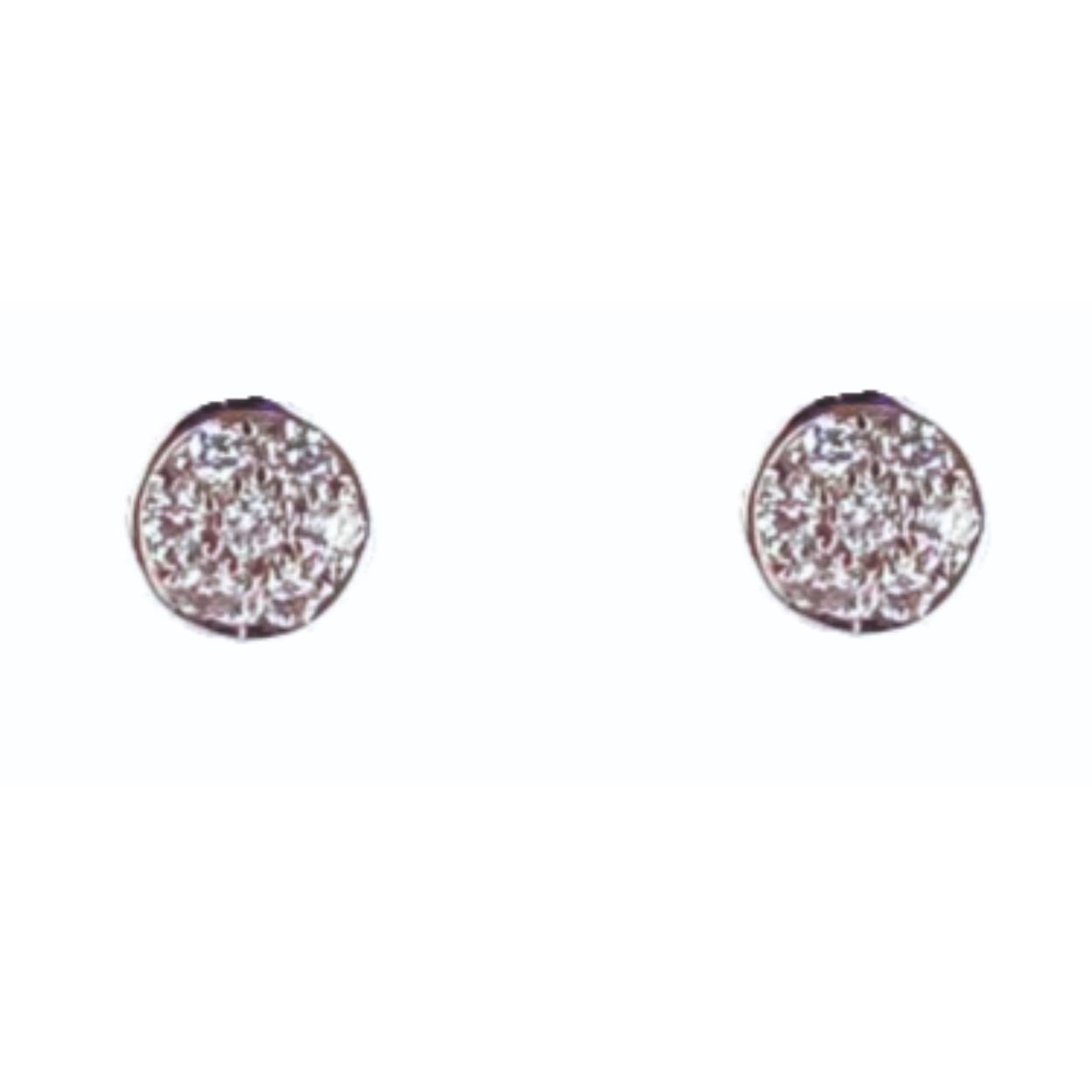 oorbellen in wit goud 18kt met 0.14ct diamant (briljant geslepen)
pavé gezet