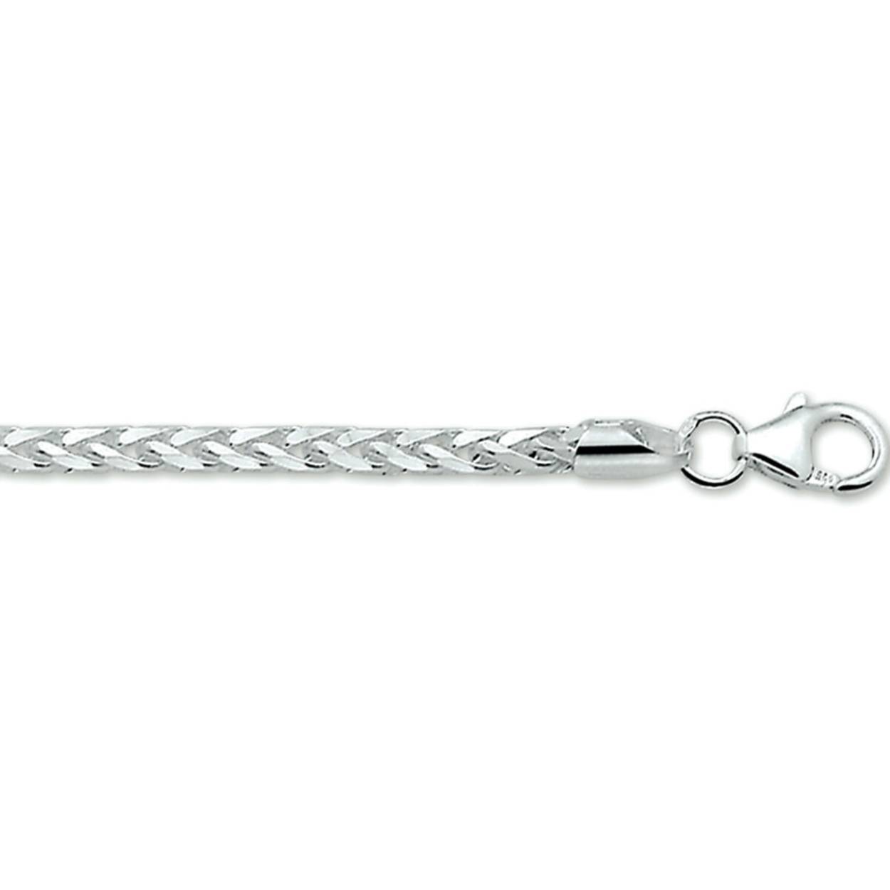 Zilveren palmier collier 