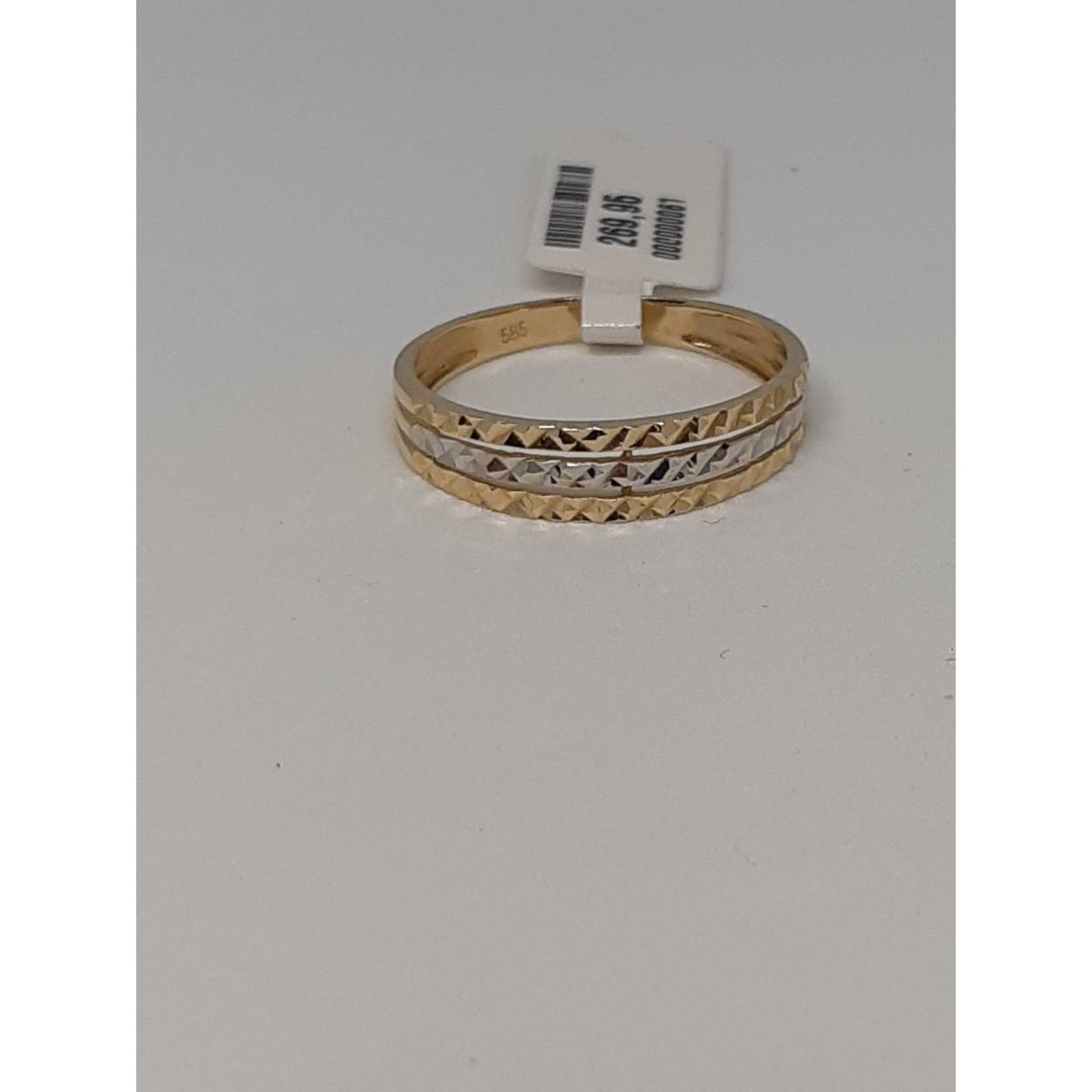 gouden ring 14kt
bicolor