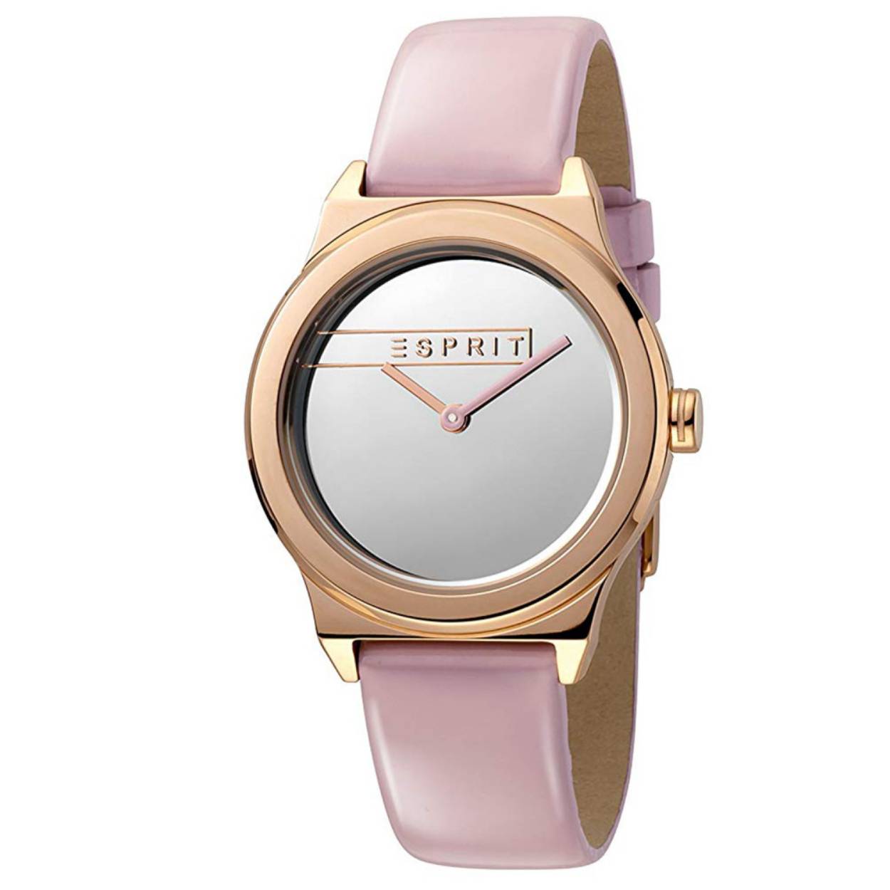 Dit dames horloge is van het merk Esprit. Het is een quartz horloge. De band is gemaakt van lederen. De diameter van de kast is 34mm.