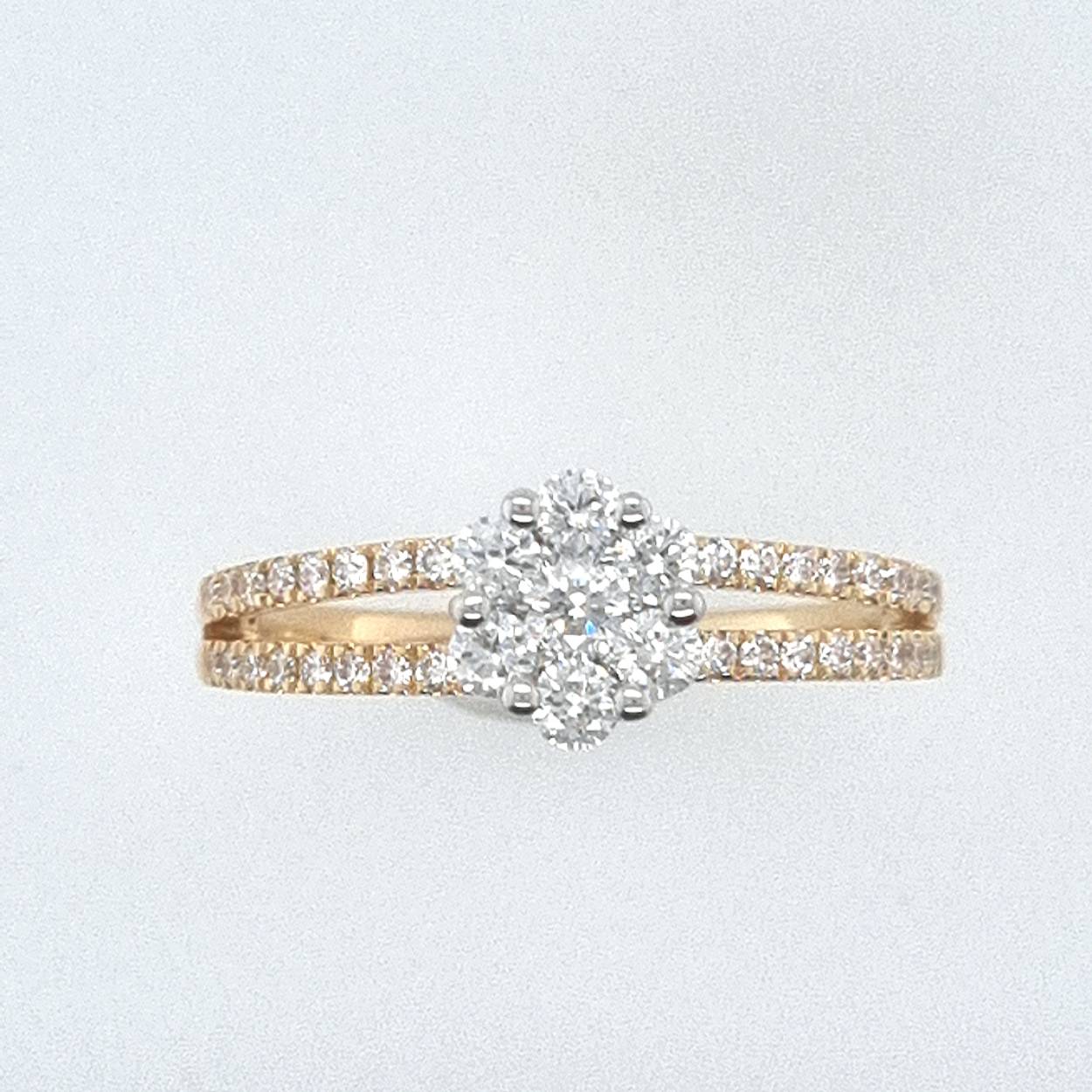 Ring goud 18kt met diamanten