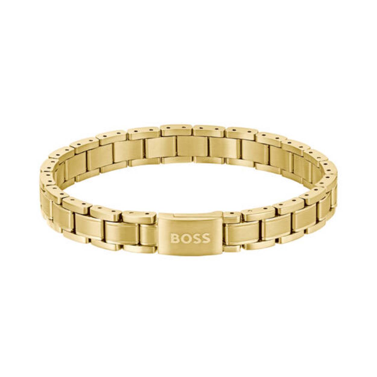 Hugo Boss armband model 'Metal Links'  goldplated 21 cm
