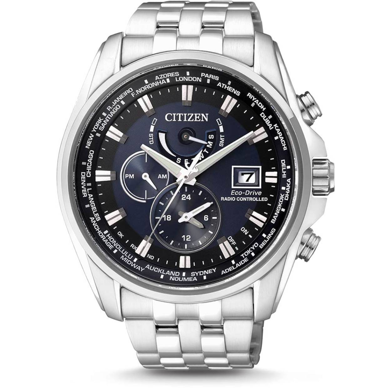 Dit horloge van het merk Citizen is een van de meest betrouwbare horloges die er zijn. Het is gemaakt van hoogwaardige Japanse materialen en heeft een klassieke uitstraling. Dit horloge is een stijlvol en tijdloos accessoire dat perfect is om je outfit compleet te maken.
Verdere specificaties 
Glassoort: ontspiegeld saffier glas
Diameter kast: 44 mm
Kastmateriaal: Edelstaal
Waterdichtheid: 20 ATM
Techniek: quartz
