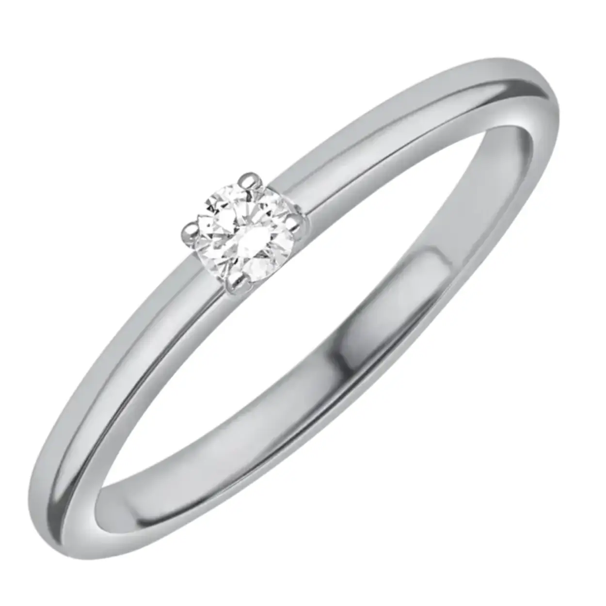 wit gouden ring met 0.10 crt 