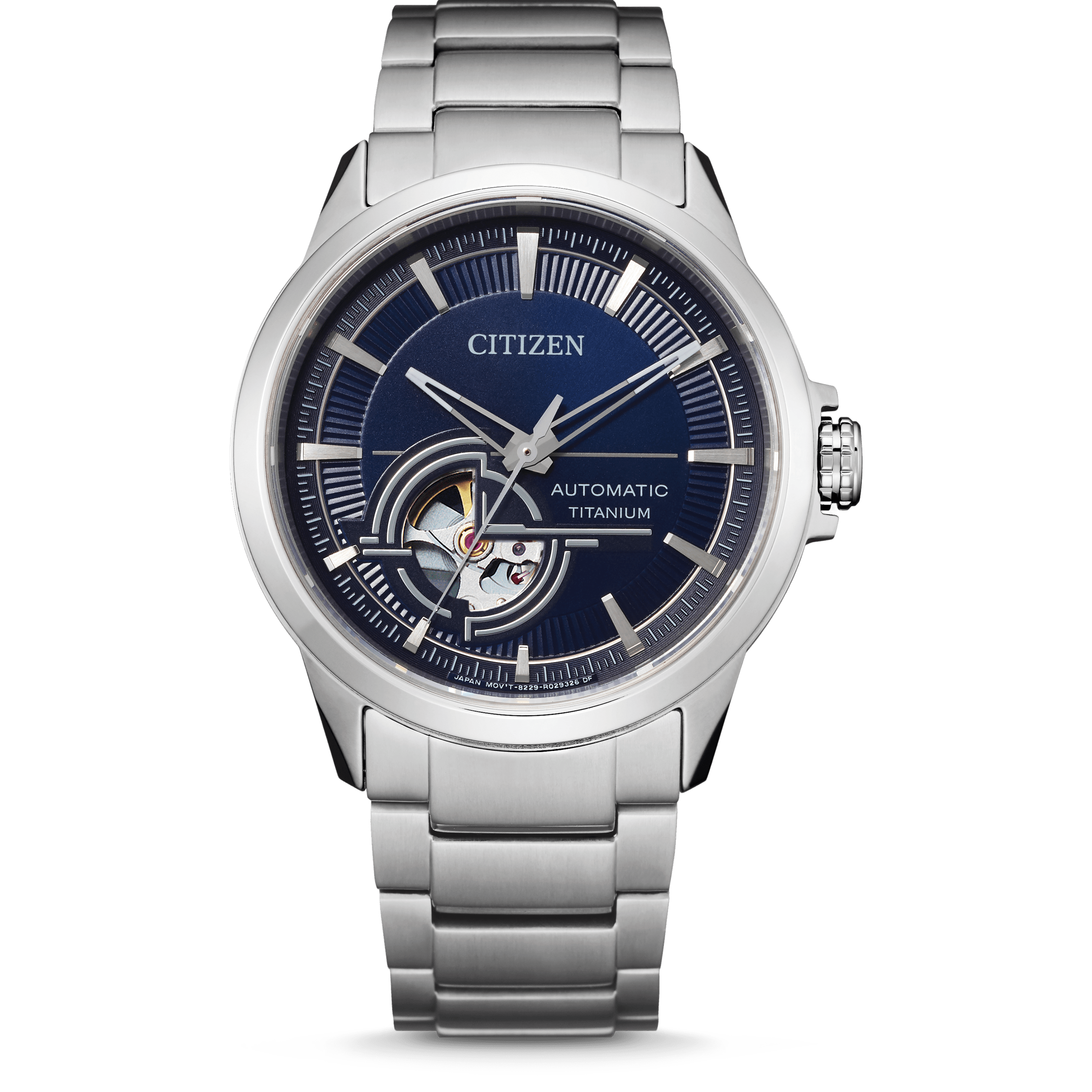 Citizen automatisch herenhorloge. Een elegant en sportief horloge met een kast en band van TI+IP Super Titanium en een blauwe wijzerplaat met open heart waardoor het uurwerk zichtbaar is.
Dit Citizen horloge is voorzien van een automatisch uurwerk, het horloge wordt opgewonden door de bewegingen van de drager, waardoor u nooit meer een nieuwe batterij hoeft in te zetten.