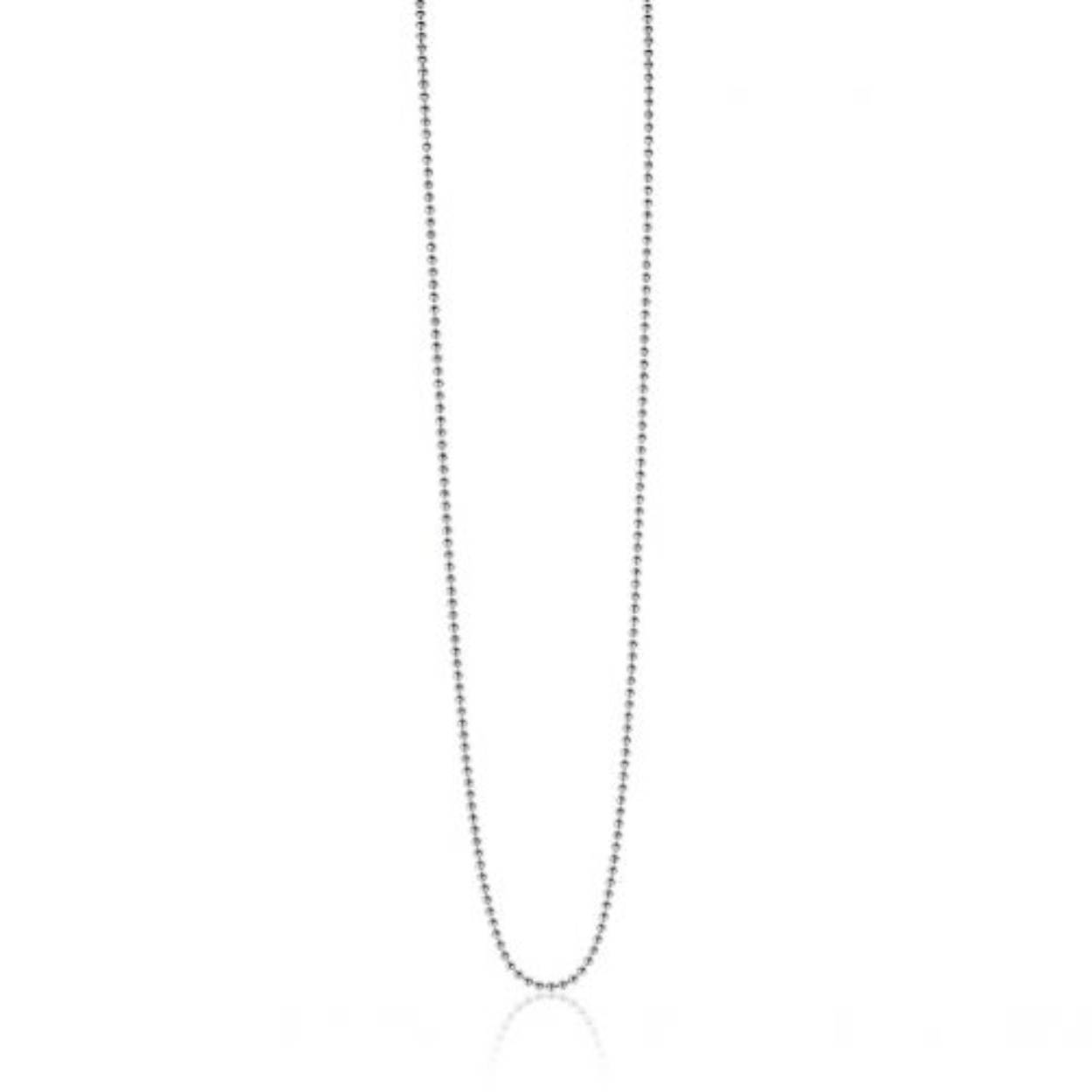 80cm ZINZI zilveren bolletjes ketting. 0,9mm breed ZILC-B80