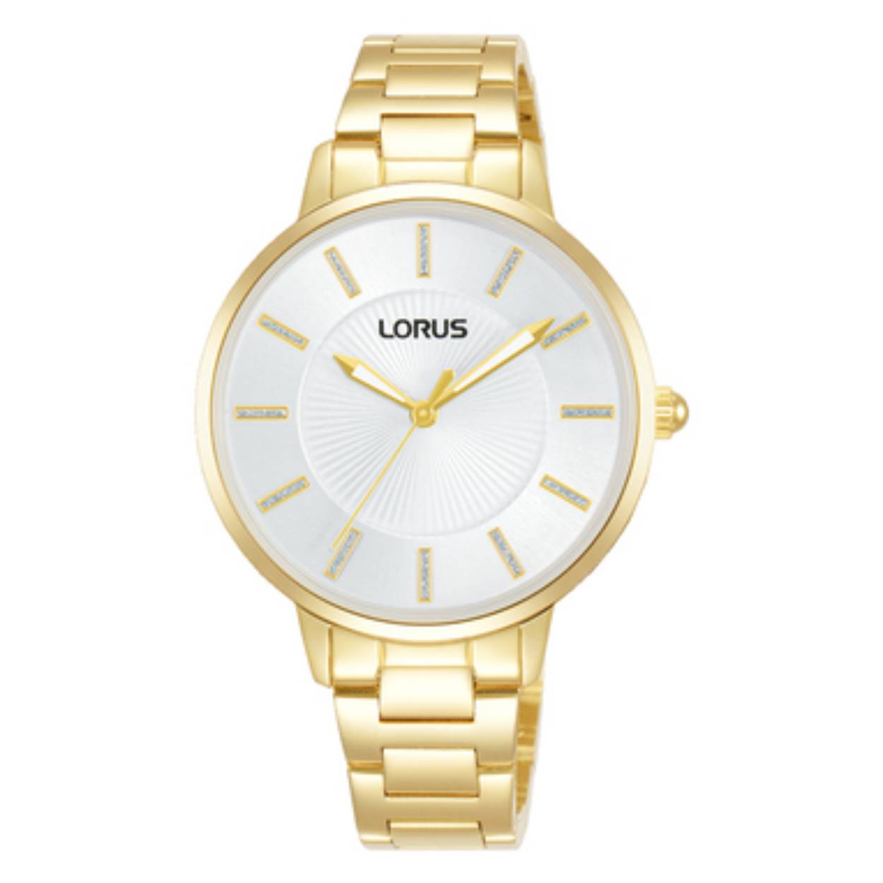 LORUS RG218VX9 HORLOGE STAAL GOUDKLEURIG-WIT 34 MM