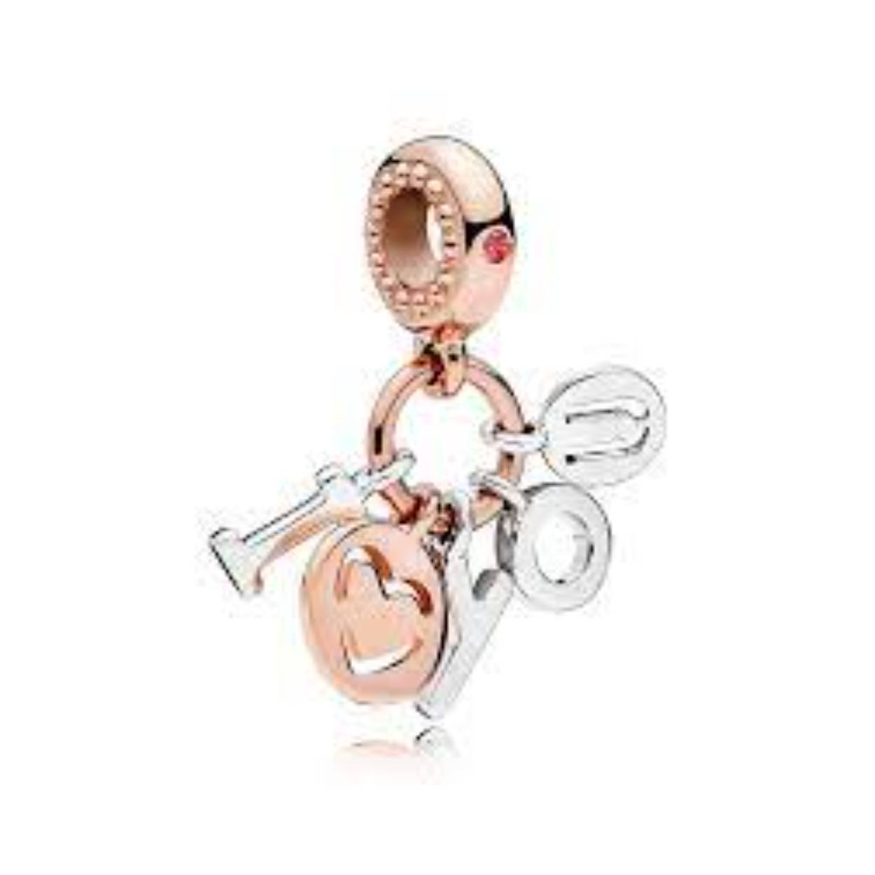 pandora charm love silver/rose gold