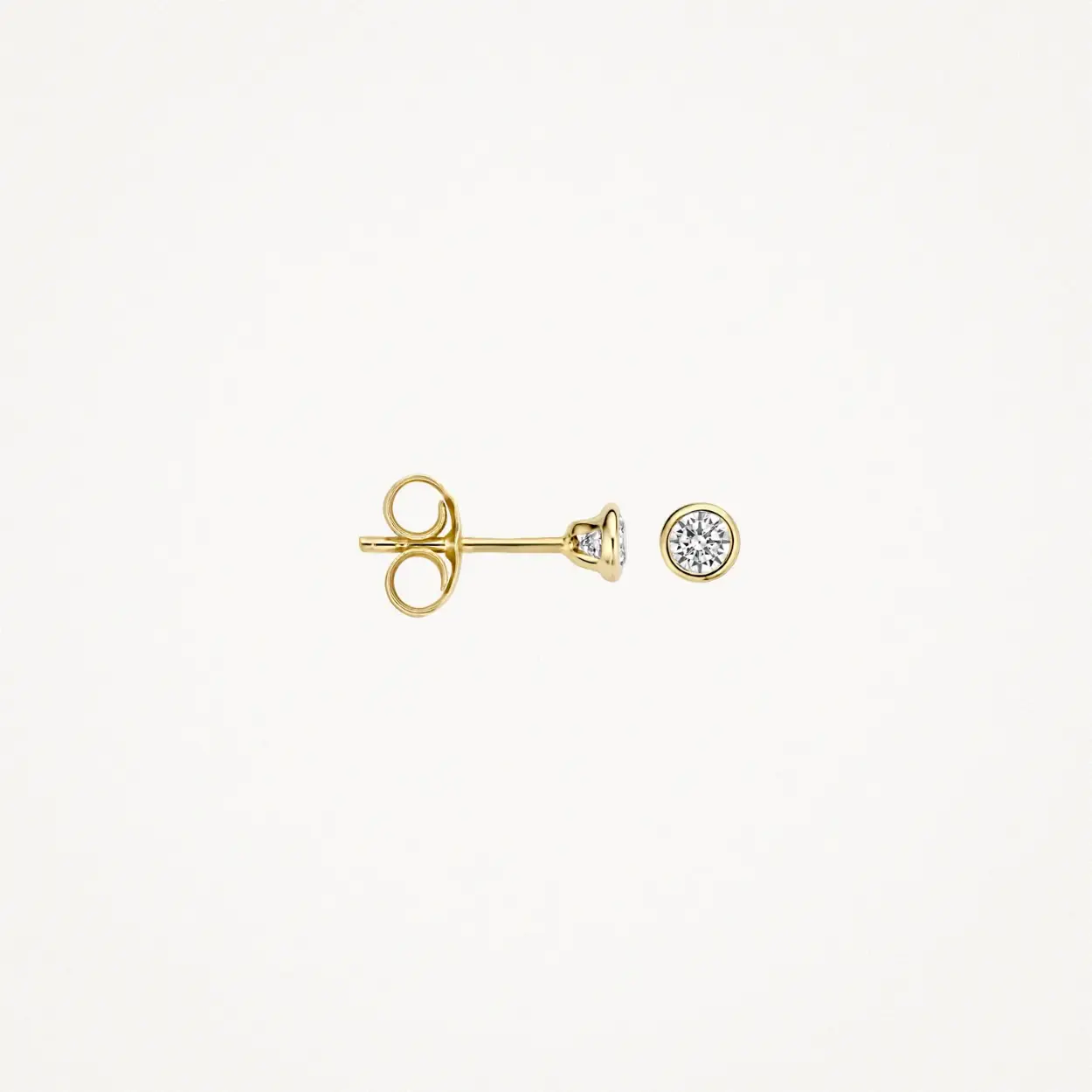 Oorringen 14 kt met zirconia 