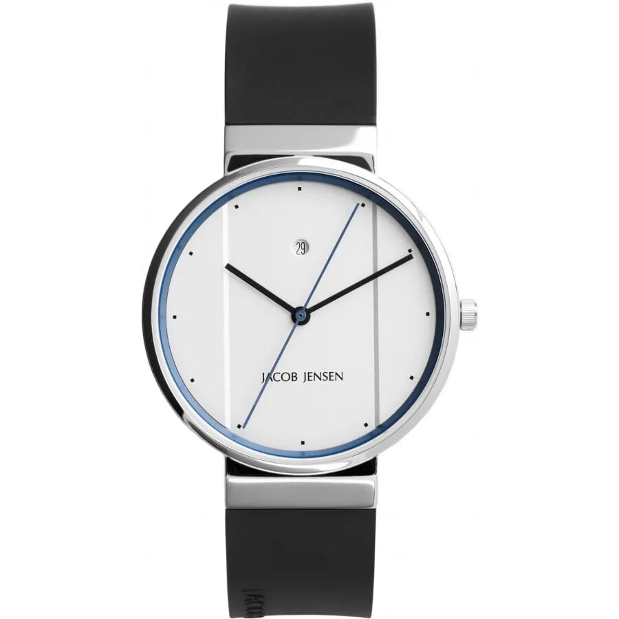Jacob Jensen horloge JJ750 NEW LINE wit/blauw 36mm