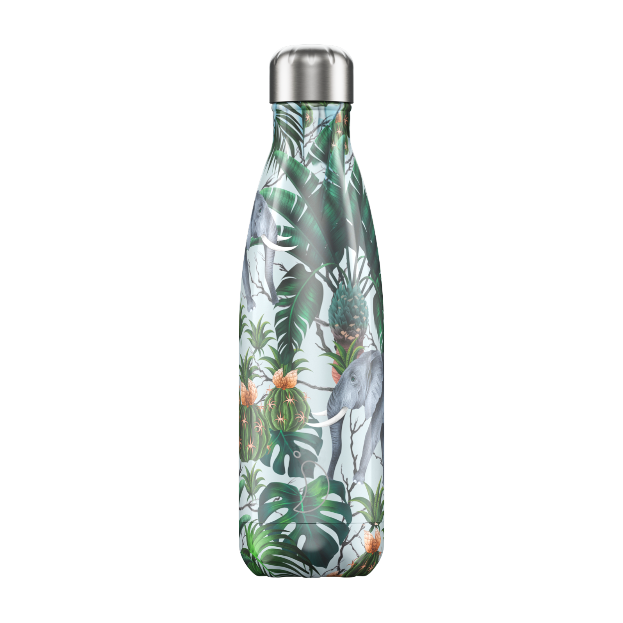 Chilly's Bottle – 500 ml
Deze stijlvolle en functionele drinkfles heeft een inhoud van 500 ml en weegt 360 gram. Met een hoogte van 26,5 cm en een diameter van 7 cm is de fles compact en gemakkelijk mee te nemen.

De dop is vervaardigd uit hoogwaardig roestvrij staal (RVS) en voorzien van een siliconen ring voor een lekvrije afsluiting. Dankzij de geavanceerde dubbele wandisolatie blijft je drankje tot 24 uur koud of 12 uur warm – perfect voor onderweg, op het werk of tijdens het sporten.