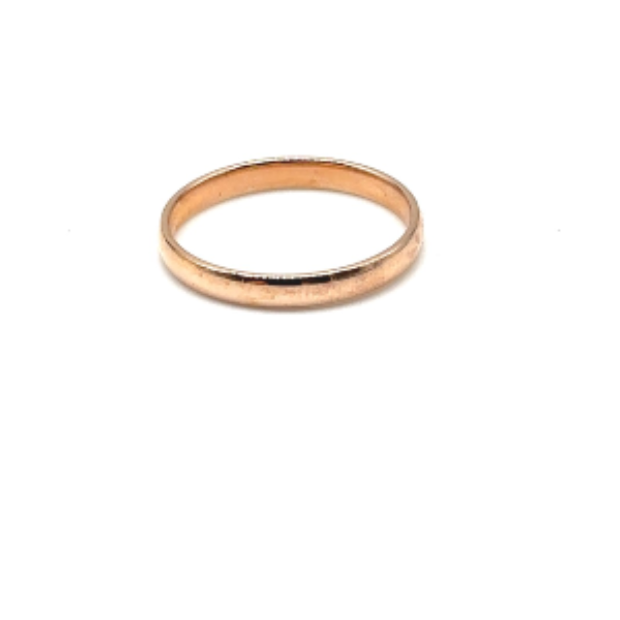 14k Roségouden klassieke ring, 3 mm breed. beschikbaar in verschillende maten 