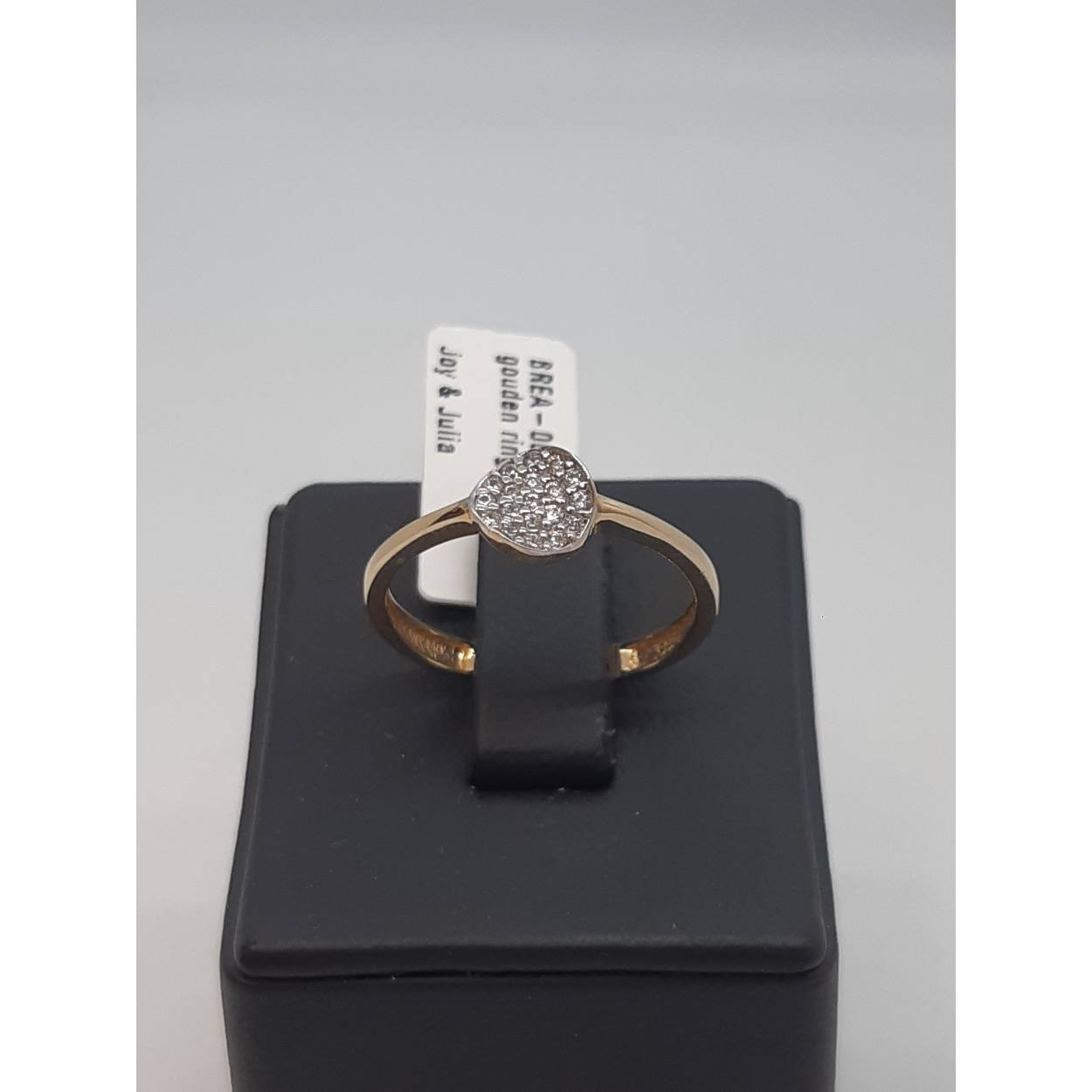 gouden ring 14kt met stenen 