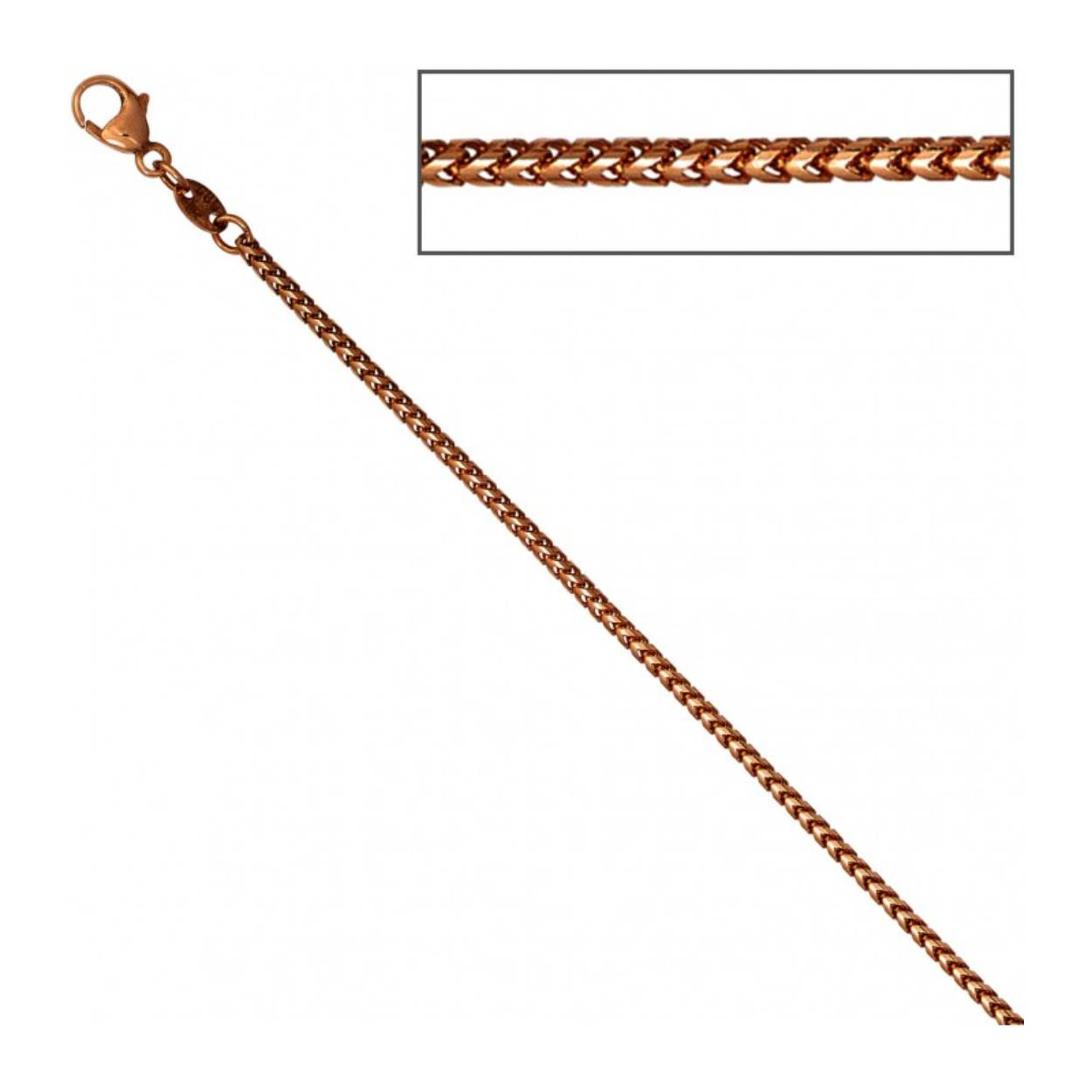 14k roodgouden Bingo armband op 19cm lengte en 2.4mm breed