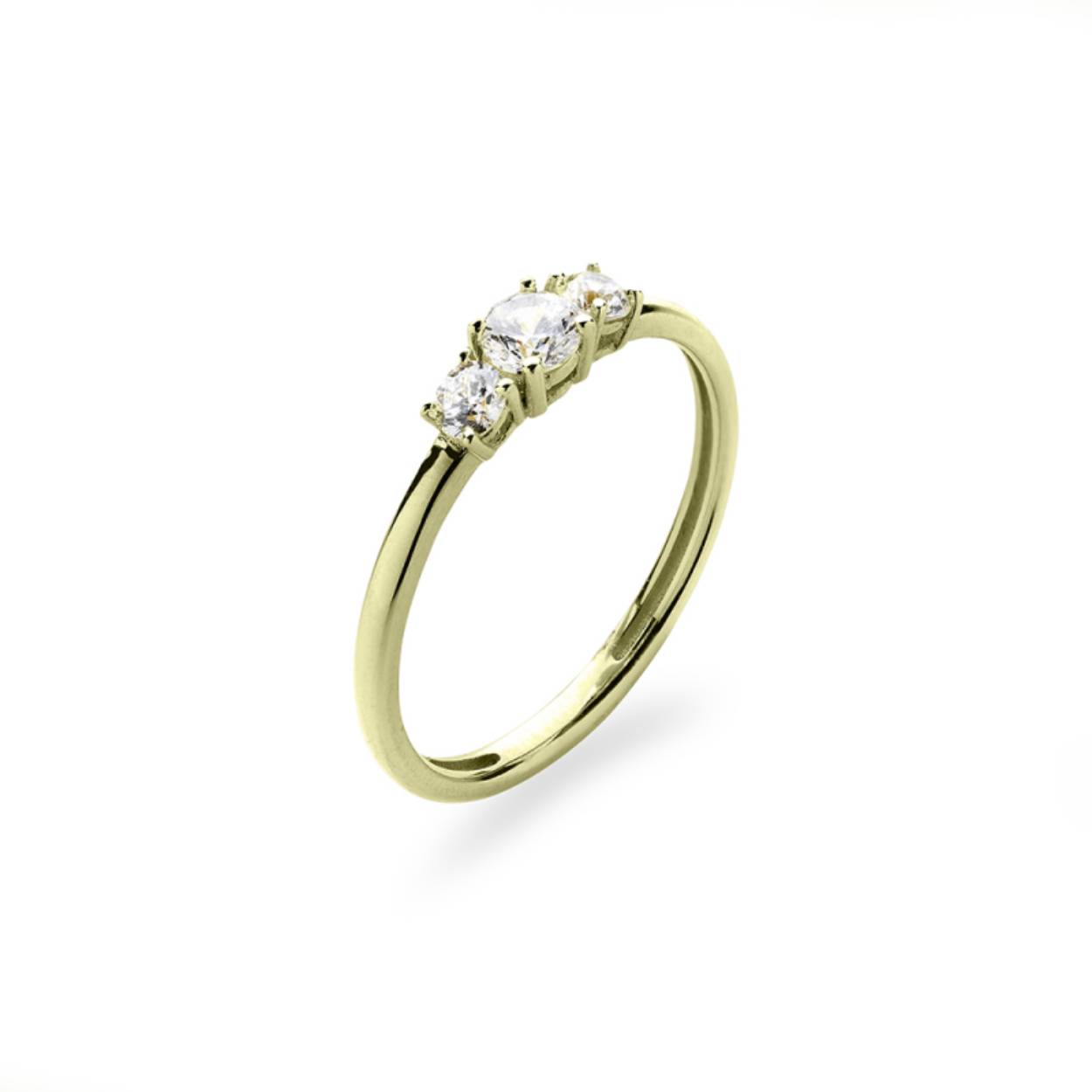 Ring VGR034 14k geelgoud met zirkonia maat 56