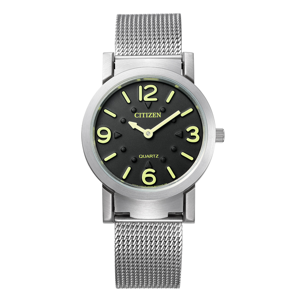 Citizen AC2200-55E quartz blind watch 35mm with 3D touch dial