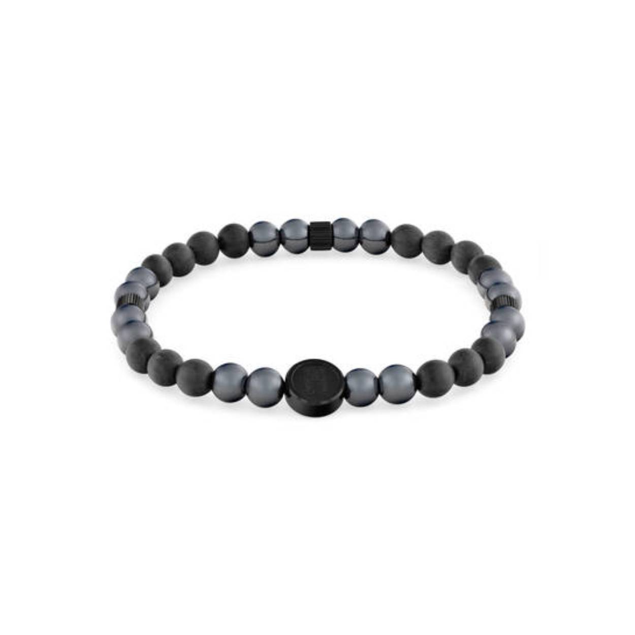 Tommy Hilfiger kralen armband met carbon en onix TJ2790625 
6 mm 
