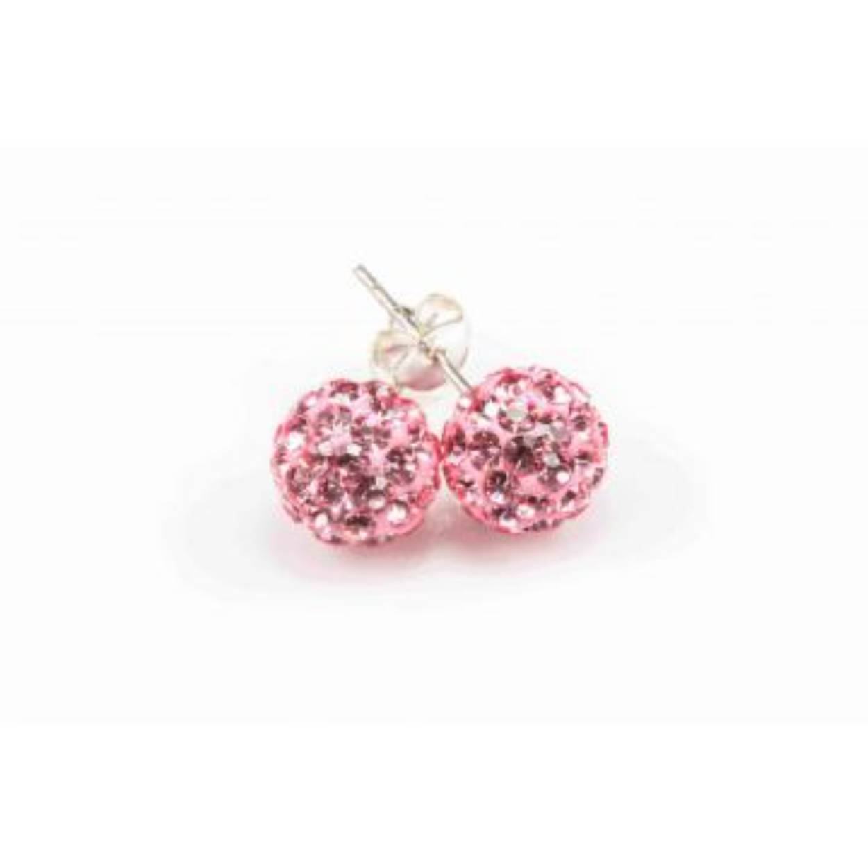 Earrings Crystal Ball Pink