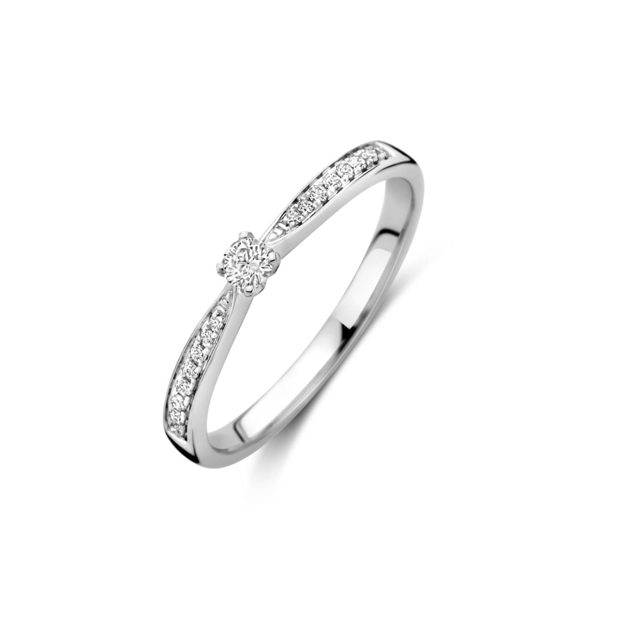 Ring wit goud 18kt met diamanten.