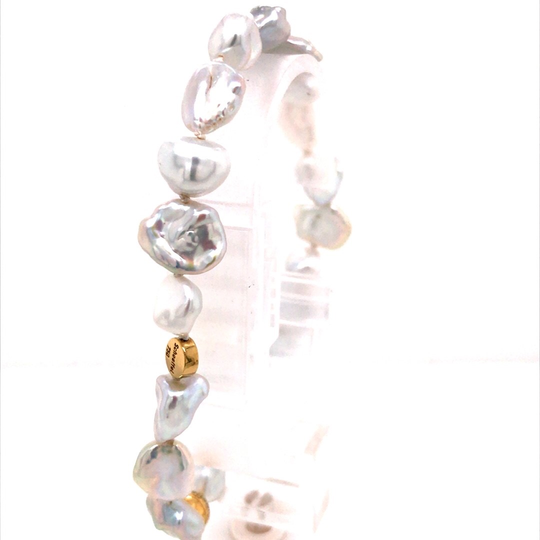 Shoeffel barok parel armband met geelgouden sluiting