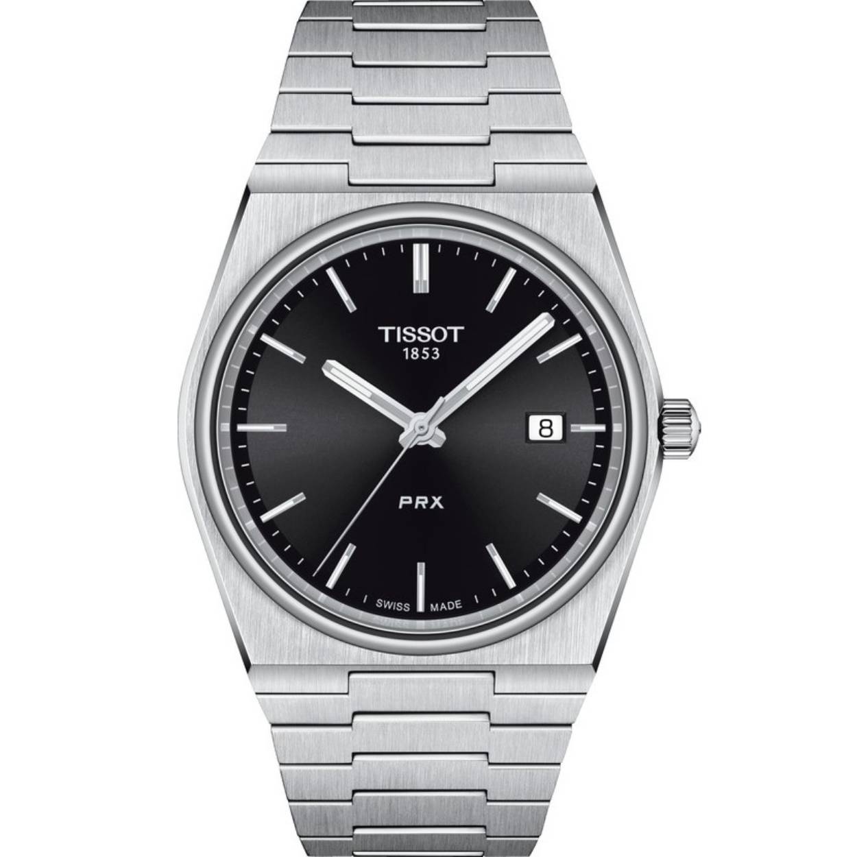 Dit Tissot behoort tot de PRX collectie. 
Referentienummer: T137.410.11.051.00 

De Tissot is voorzien van een Kaliber 11 1/2''' uurwerk en de kast is gemaakt van roestvrij staal. Het horloge heeft een diameter van 40 mm en is getest op een waterdichtheid van 10 ATM / 100 meter. De band is gemaakt van roestvrij staal.