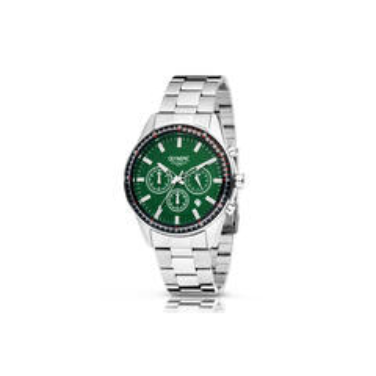 Olympic OL72HSS288 MASON Horloge - Staal -Bracelet - Groen - 44mm 
Dit unieke Olympic horloge met artikelnummer: OL72HSS288 is een herenhorloge met chronograaf en heeft een sportieve uitstraling. De stalen kast heeft een zwarte bewerkte bezel en een groene wijzerplaat met een datum en chronograaf. De uursaanduiding is opvallend door de lumibrite strepen en wijzers. De rode accenten geven het horloge een sportief uiterlijk. Aan de stalen kast zit een stalen schakelband met een vouwsluiting. Het horloge heeft een mineraalglas, een doorsnee van 44mm en is 10ATM.

Waterdichtheid 10ATM
Dit horloge is bestand tegen water bij het zwemmen en douchen. Dit horloge is niet bestand tegen (grote) waterdruk dus je kunt er niet mee duiken.

Het merk:
Een mooi horloge hoeft niet duur te zijn! Het Nederlandse horlogemerk Olympic levert stoere chronografen, slimline series, digitale uurwerken en elegante dameshorloges. De prijs-kwaliteitverhouding staat bij Olympic hoog in het vaandel met prijzen die uiteenlopen van € 34,95 tot en met € 159,00.

100% Nederlands ontwerp, waterdicht en standaard 3 jaar fabrieksgarantie.

Specificaties:
- Ronde kast Ø 44mm
- Zilverkleurige stalen horlogekast
- Groene wijzerplaat
- Stalen schakelband
- 10ATM 
- Standaard 3 jaar fabrieksgarantie
- Mineraalglas