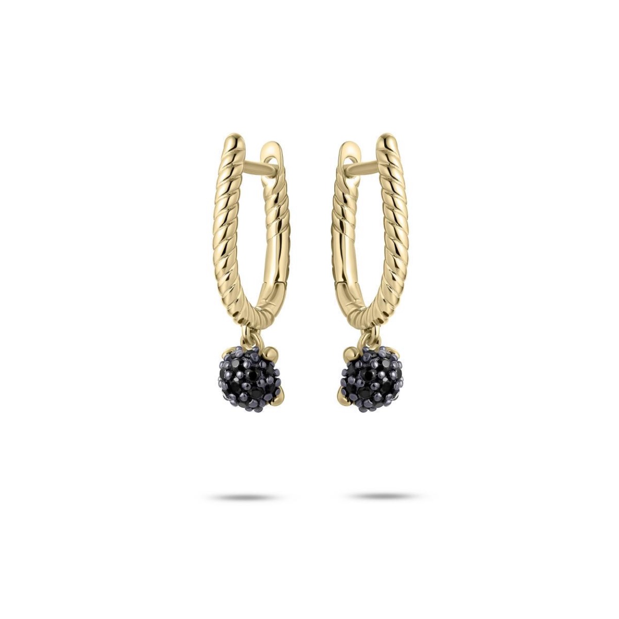 Oorringen uit de Dashing Details collectie van Gisser Jewels gemaakt van Geel Goud Verguld Zilver. De lengte x breedte is 2 x 15 mm. De diameter is 5 mm.