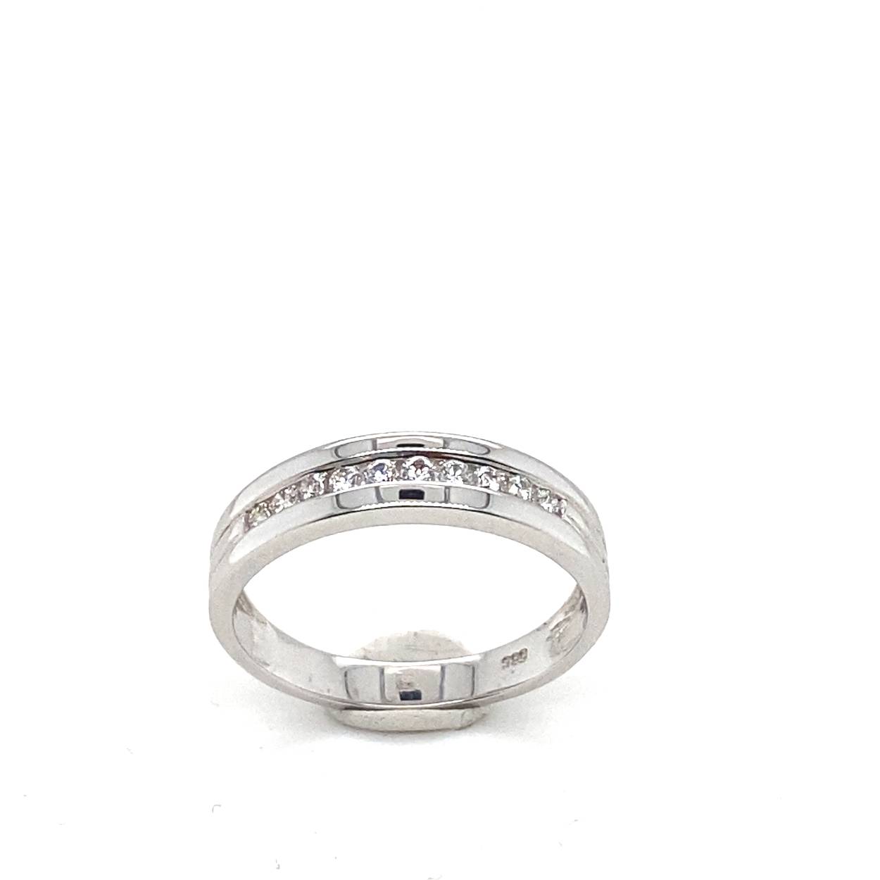 witgouden damesring met 0.20 ct briljant 