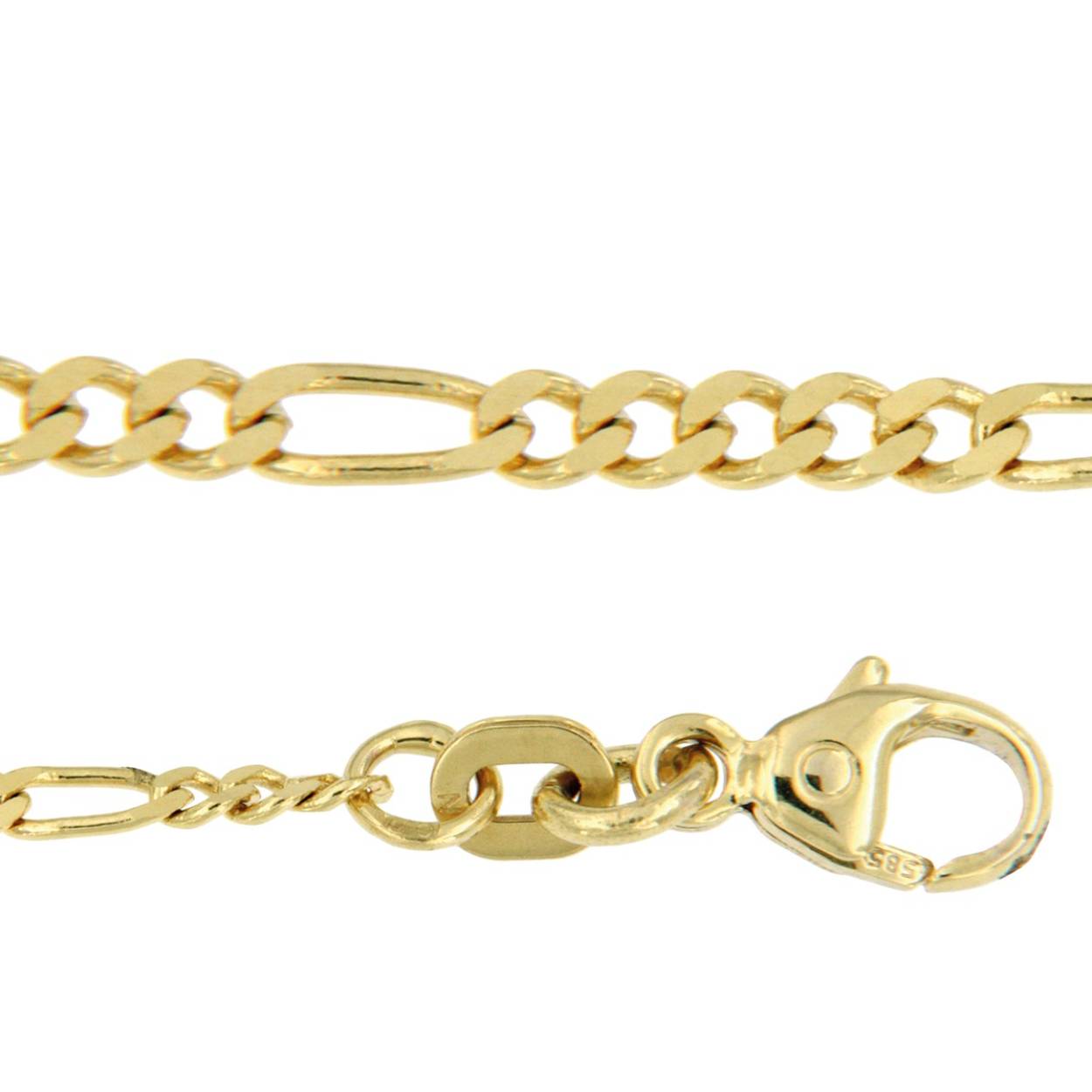 Armband figaro 3 mm geelgoud