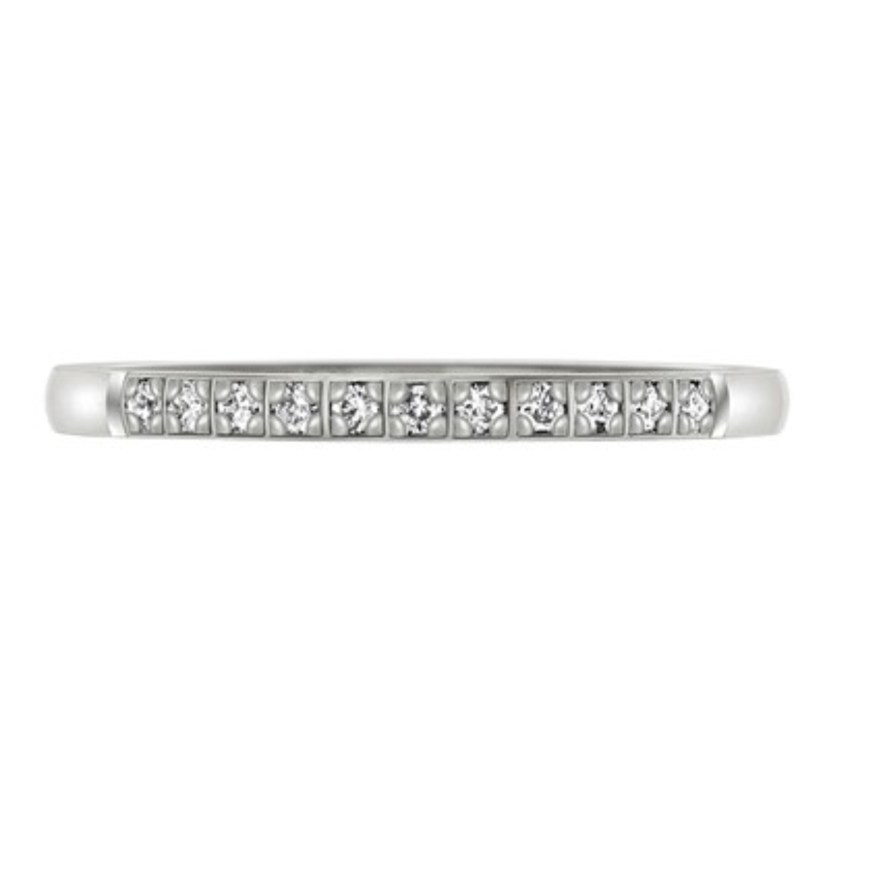 Witgouden Ring Briljant 11x 0.01ct