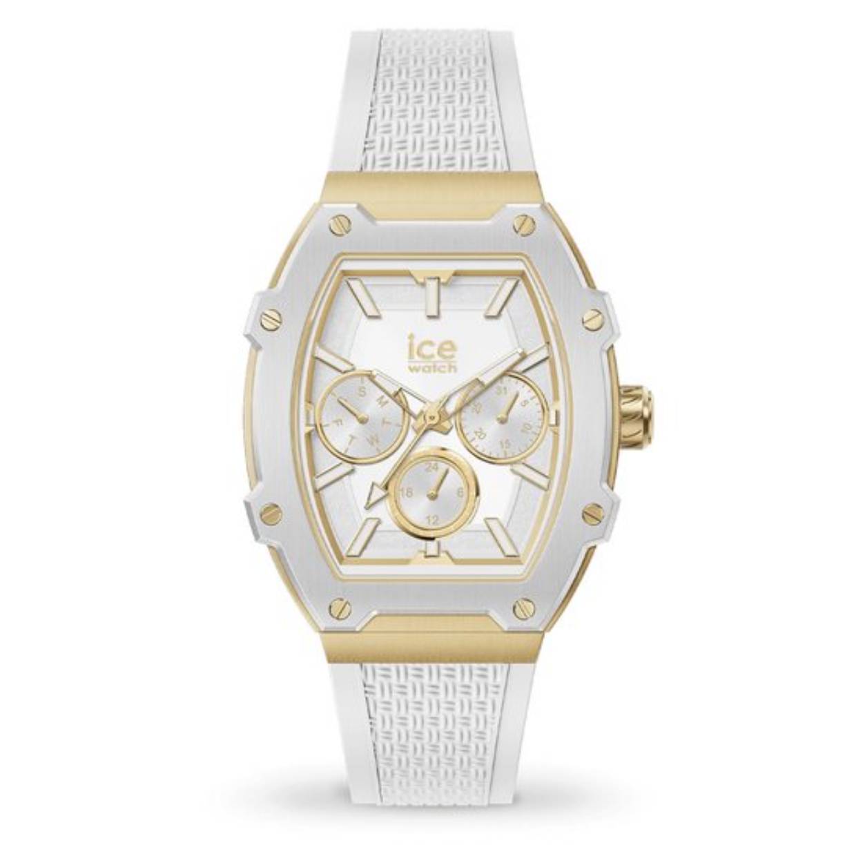 Val op met de ICE boliday - White gold. De pure, smetteloos witte tint roept de frisheid van besneeuwde landschappen op en voegt een vleugje verfijning toe aan je stijl. Dit elegante en tijdloze horloge is een veelzijdig accessoire dat bij al je outfits past.