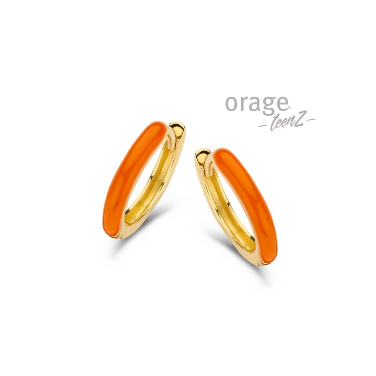 Orage Teenz creolen verguld oranje 