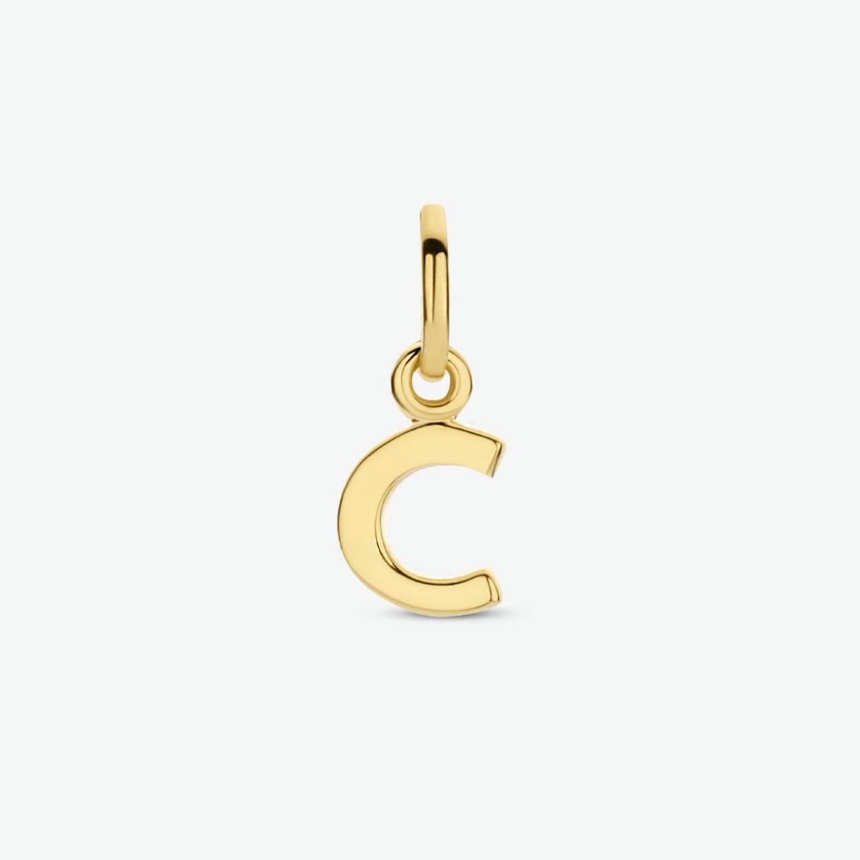 925 zilveren hanger verguld uitgevoerd letter C. Geen garantie op plating.