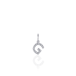 letter G | zilver | zirkonia's