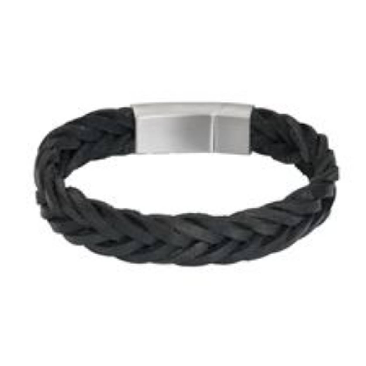 De iXXXi MEN armband Ted is een handgemaakte leren armband. De bracelet bestaat uit twee zwartkleurige, lederen banden die samen een breed en plat gevlochten design vormen. Armband Ted is voorzien van een langwerpige, mat zilverkleurige sluiting gemaakt van stainless steel. De iXXXi heren armband Ted is verkrijgbaar in de maten 19, 20 en 21. Mix en match met verschillende armbanden uit de iXXXi MEN collectie en maak zo jouw look compleet!