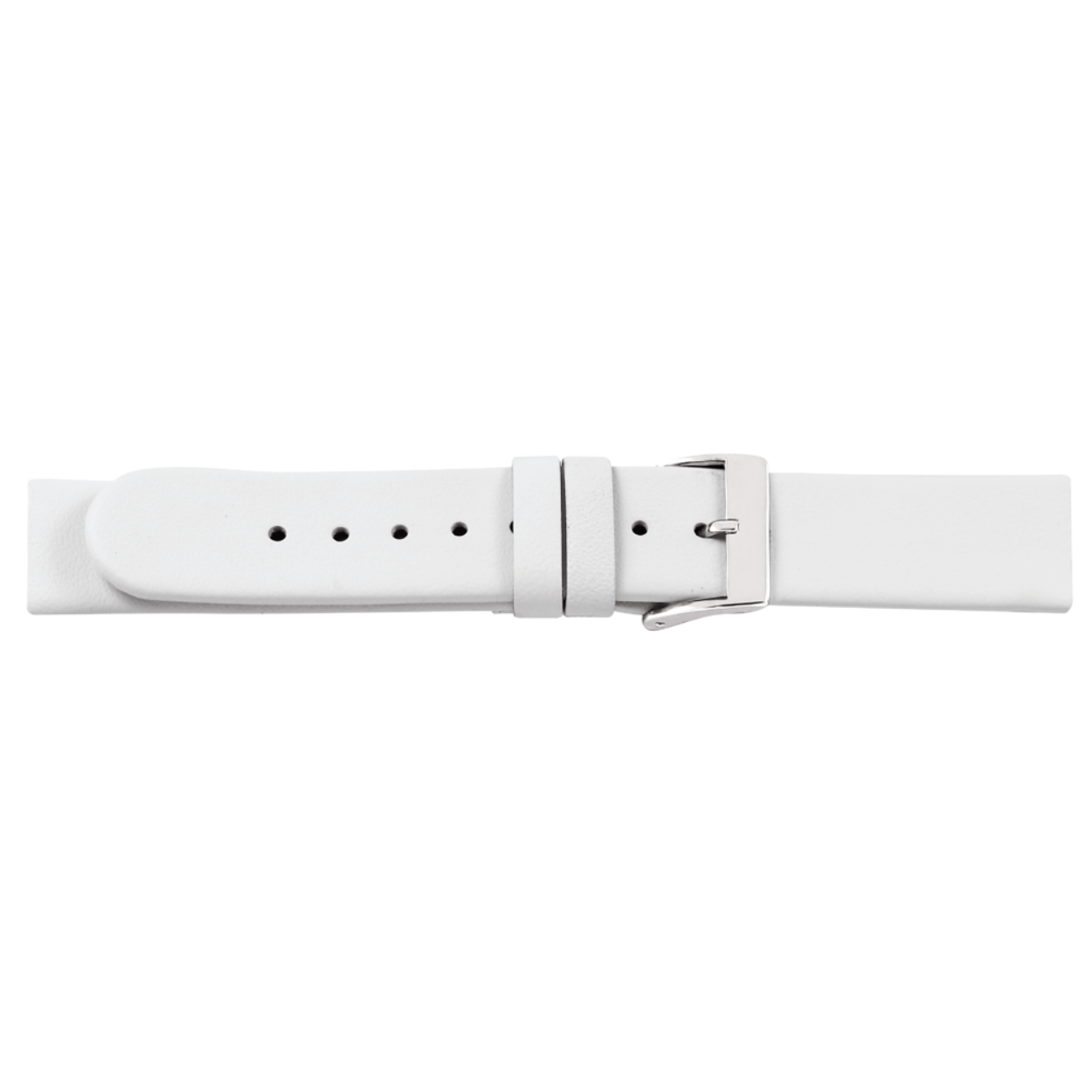 Horlogeband leder 794 wit met spec aanzet 18mm