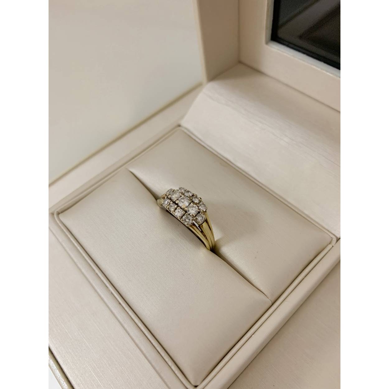 VINTAGE gouden ring met diamanten