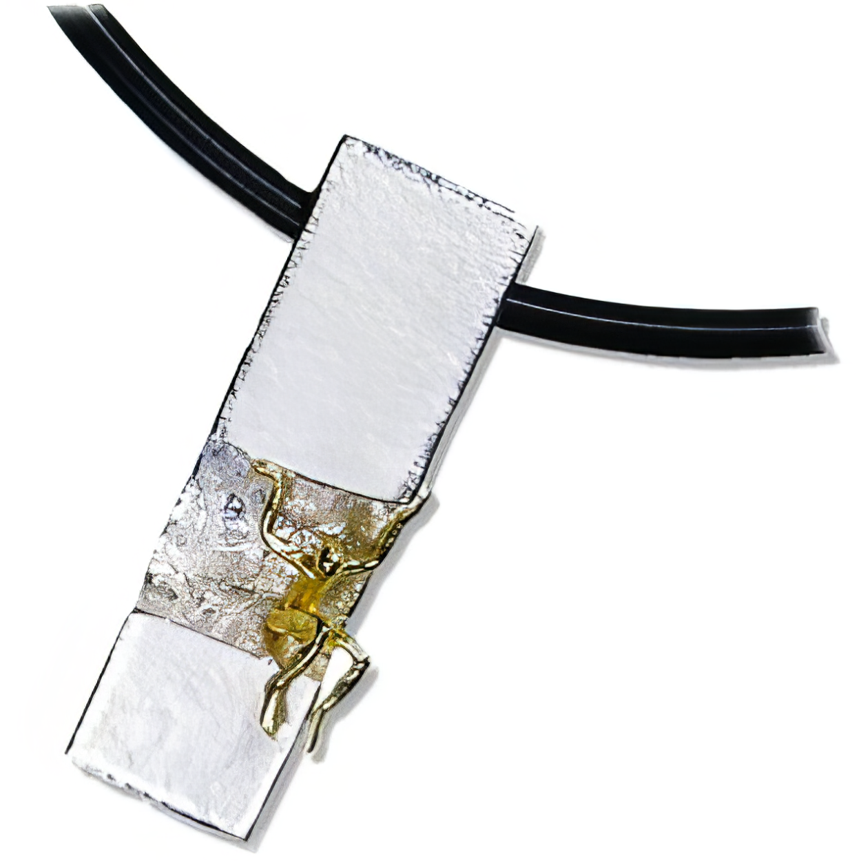 Zilveren hanger zilver met 18 kt goud
