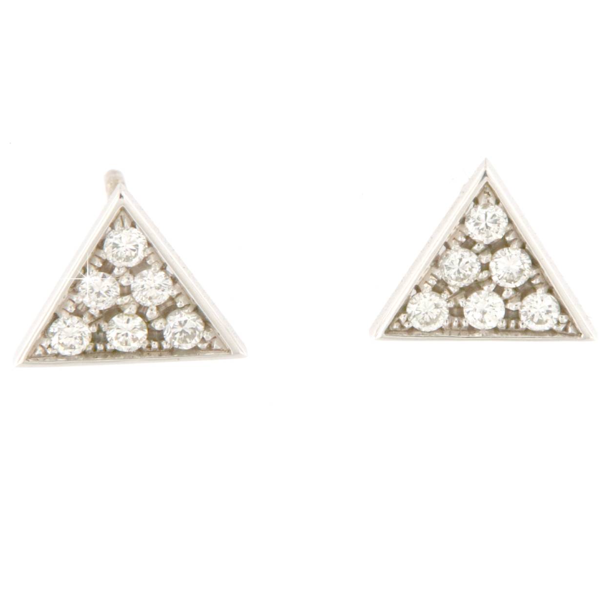 witgouden oorbellen met 0.38ct diamant