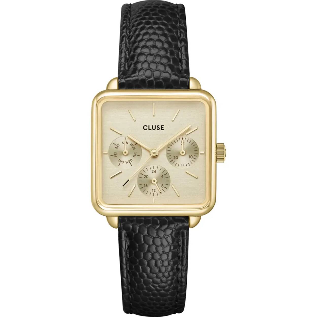 Dit Cluse horloge heeft een kast gemaakt van Roestvrijstaal met een diameter van 30 mm en is voorzien van een leren band. In de kast bevindt zich een Seiko Instruments Inc. kwaliteitsuurwerk en is afgewerkt met Mineraalglas.

Het horloge is 5ATM. Dit betekent dat het horloge geschikt is om mee te douchen. Verder wordt het horloge geleverd met 2 jaar garantie.